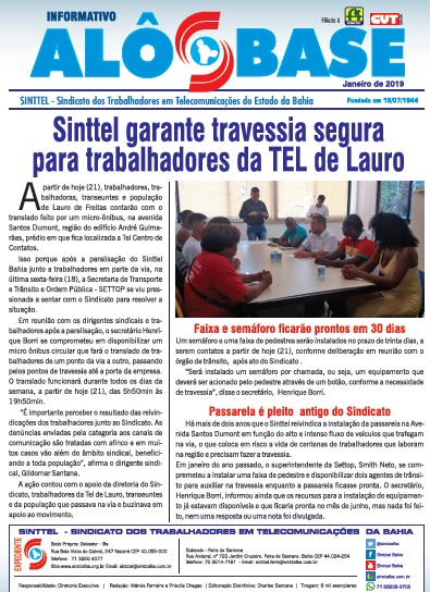 Sinttel garante travessia segura para trabalhadores da TEL de Lauro